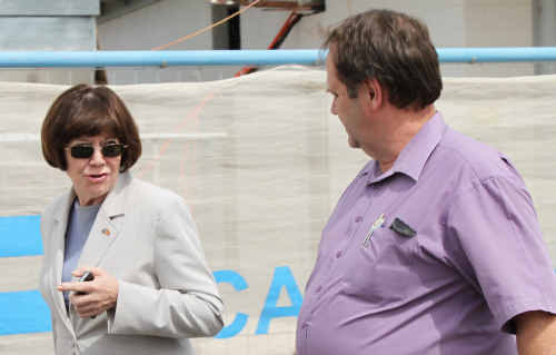 TOUGH NUTS: Minister Desley Boyle and CHRC Mayor Peter Maguire. tm-031110-014 TOUGH NUTS: Minister Desley Boyle and CHRC Mayor Peter Maguire. tm-031110-014